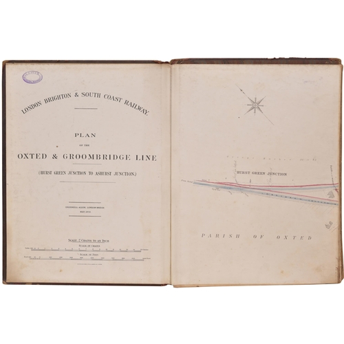 225 - A set of LBSCR Plans of the Oxted and Groombridge Line (Hurst Green Junction to Ashurst Junction), M... 