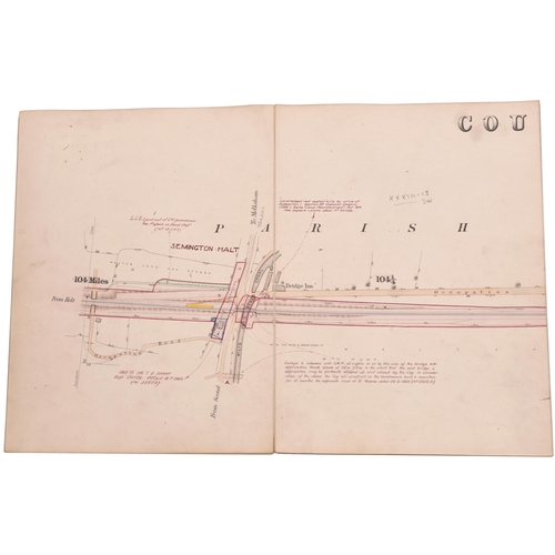 228 - A set of plans, GWR Wilts, Somerset and Weymouth Railway, Devizes Branch, Survey 1878, Engineers Cop... 