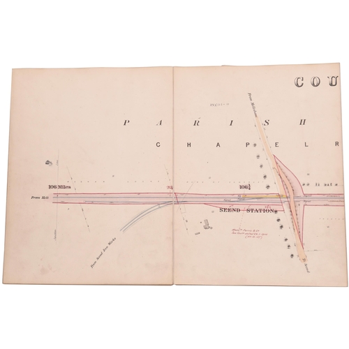 228 - A set of plans, GWR Wilts, Somerset and Weymouth Railway, Devizes Branch, Survey 1878, Engineers Cop... 