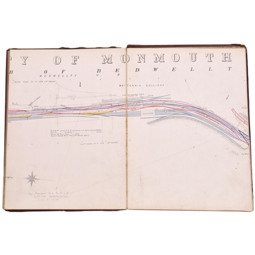 230 - A set of plans, GWR, Brecon and Merthyr Railway, 1929 Survey, showing 8½ Miles-Rhymney Lower, includ... 