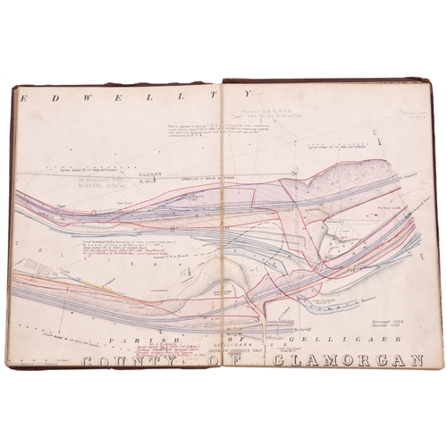 230 - A set of plans, GWR, Brecon and Merthyr Railway, 1929 Survey, showing 8½ Miles-Rhymney Lower, includ... 