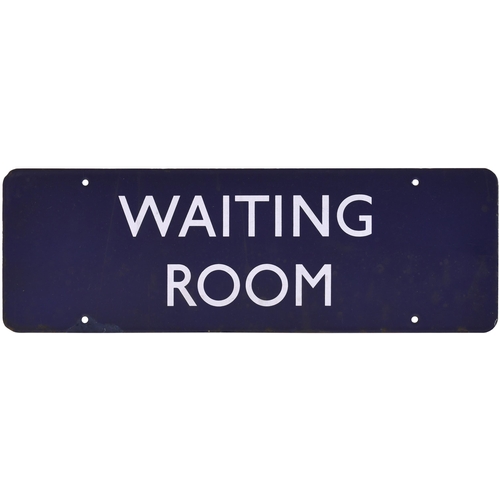 237 - A BR(E) doorplate, WAITING ROOM, (flangeless), enamel, 18