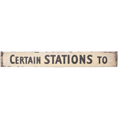 250 - A pair of station destination boards, CARDONALD, also, CERTAIN STATIONS TO, from Glasgow Central or ... 