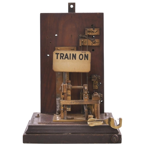 297 - A South Eastern and Chatham Railway Sykes lock and  block instrument, TRAIN ON FROM KEARSNEY LOOP JU... 