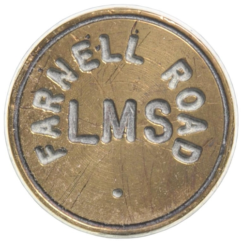 390 - A booking office seal, FARNELL ROAD, LMS, a Caledonian station east of Forfar which closed in 1956. ... 