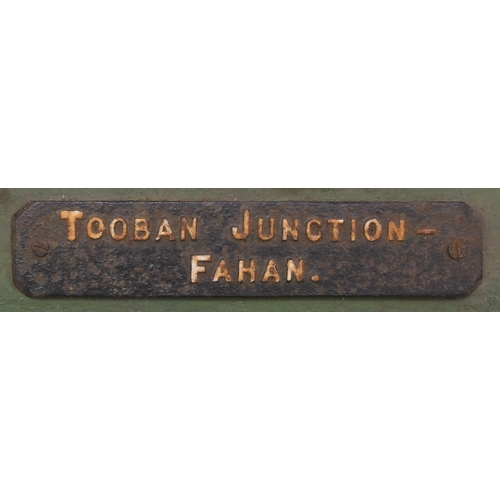 392 - A Londonderry and Lough Swilly Railway train staff and ticket box, TOOBAN JUNCTION-FAHAN, the first ... 