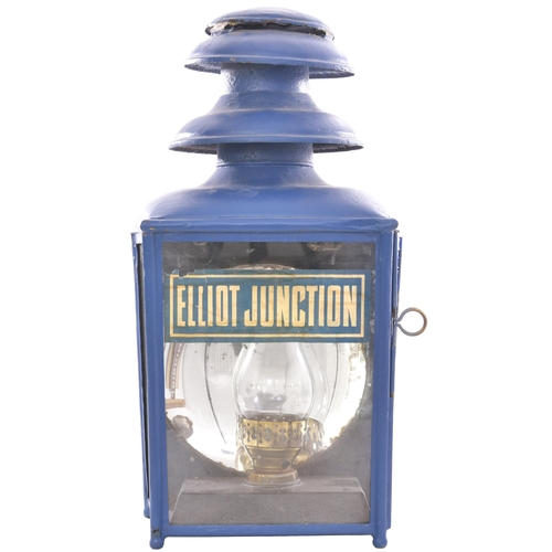 397 - A Dundee and Arbroath Joint Line platform lamp, with label ELLIOT JUNCTION, a station between Arbroa... 