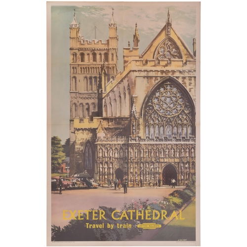 497 - A BR(W) double royal poster, EXETER CATHEDRAL, by A Carr Linford, folded. (PR 169, 60) (Postage Band... 