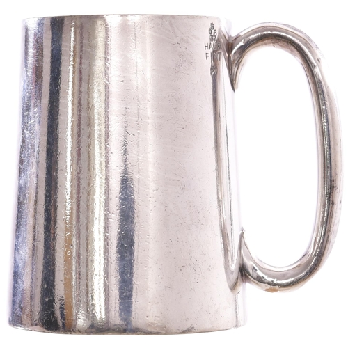 71 - A GWR Hotels half pint tankard by Fenton Brothers, an early example stamped VR, the side marked with... 