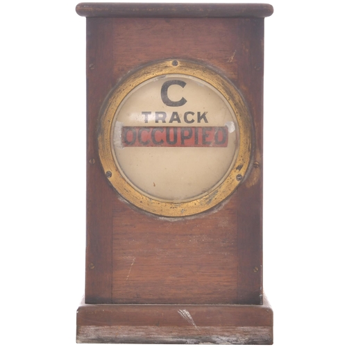 95 - A Great Northern Railway (Ireland) track circuit indicator, showing C TRACK, OCCUPIED/CLEAR, origina... 