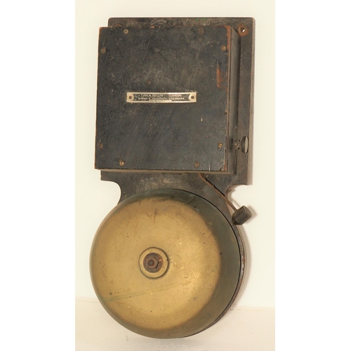 563 - Tyers wooden cased platform bell - 18