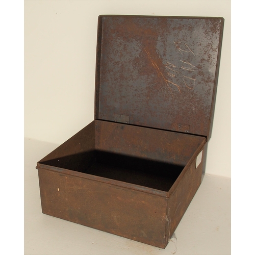 564 - Great Eastern Railway fog signals steel box + other steel boxes including embossed BR(M). (4) (Dispa... 