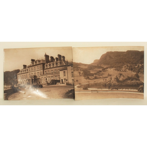 592 - Great Northern Railway (Ireland) & B&CDR sepia carriage prints (unframed), Rostrevor, Dublin, Belfas... 