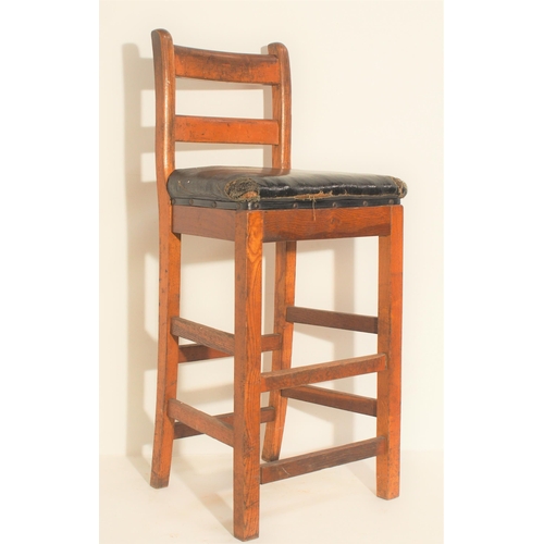 67 - British Railways (Western) signal box/office padded high stool/chair, branded 