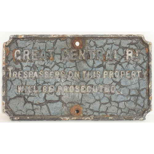 70 - Great Central Railway C/I trespass notice (TPGC401), 20 1/2