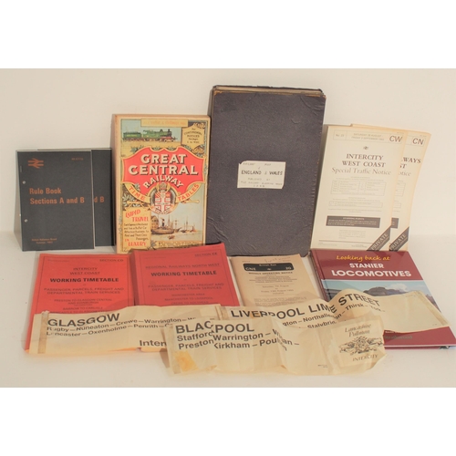 80 - Quantity of paperwork, unused Edmundson tickets, journals, map, LMS corkscrew etc. (Dispatch by Mail... 