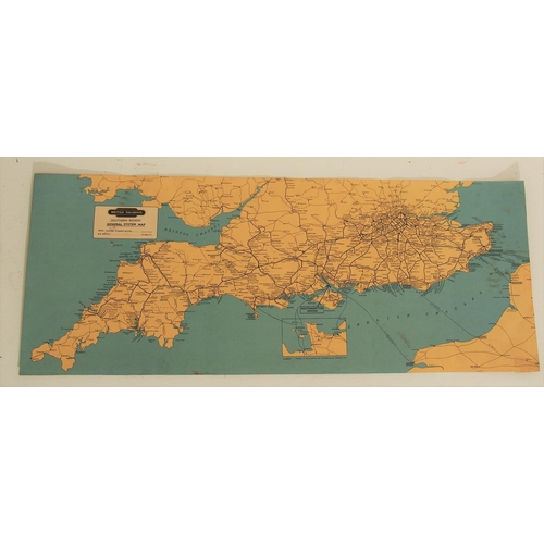 92 - British Railways unframed carriage prints - BR(S) system map, 