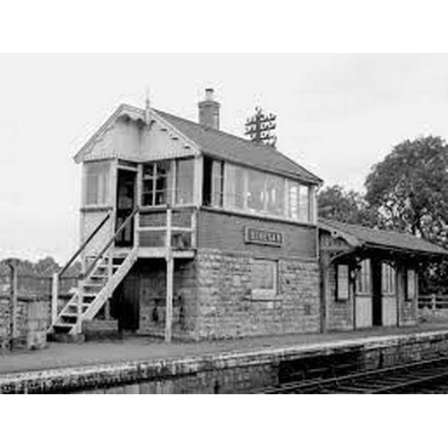 217 - A signal box nameboard, BINEGAR, from the Somerset and Dorset Joint Lines Bath Green Park to Shepton... 