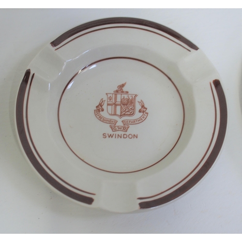 112 - Great Western Railway reproduction chinaware (Limmex Swindon) - teacup, saucer, side plate, tea pot,... 