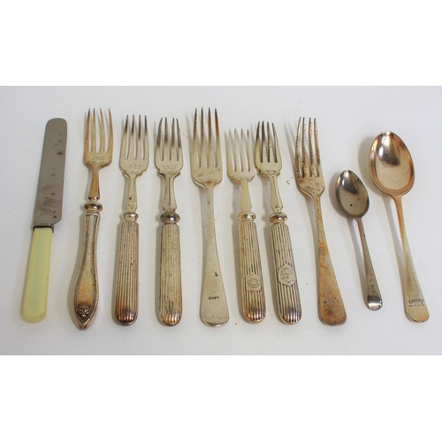 117 - Selection of London North Eastern Railway plated cutlery. (10) (Postage Band: B)