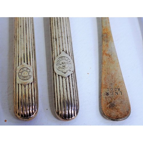 117 - Selection of London North Eastern Railway plated cutlery. (10) (Postage Band: B)