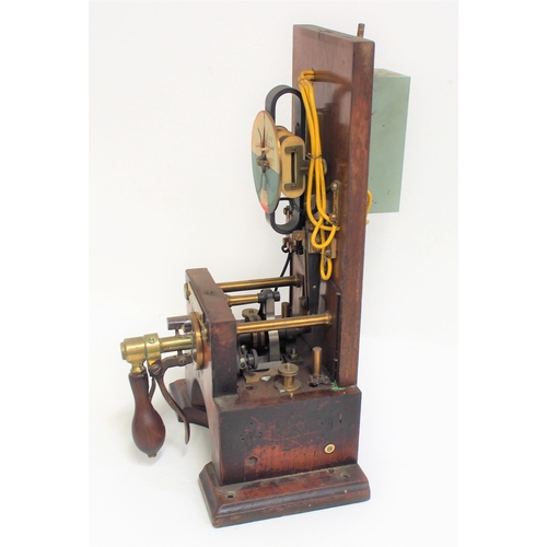 121 - North Eastern Railway pegging block instrument with trigger, needle free moving, missing glass (bead... 