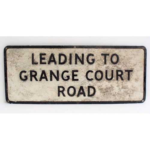 123 - Pressed alloy road signs 