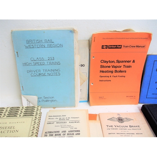 166 - Collection of footplate crew manuals & instruction including two copies of BTC Handbook for Railway ... 