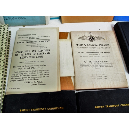 166 - Collection of footplate crew manuals & instruction including two copies of BTC Handbook for Railway ... 