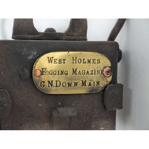 19 - Great Northern Railway Clayton fogging machine magazine, brass plated 