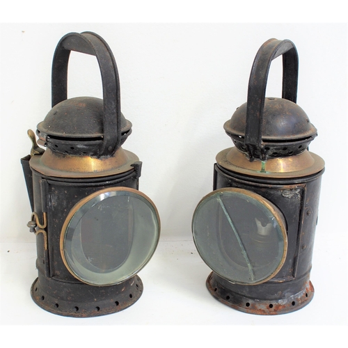 220 - Great Western Railway handlamps - 3 & 4 aspect patterns - one missing reservoir, missing internal gl... 