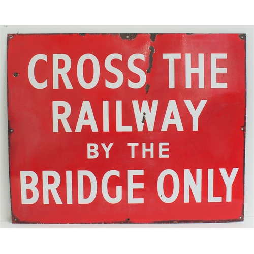 305 - Highland Railway footbridge notice 