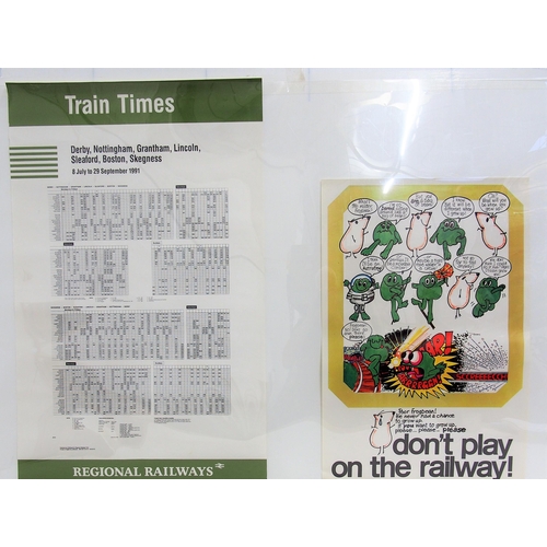 47 - British Railways posters from the 1980/90s - Southern Region Engineering Works, Don't Play on the Ra... 