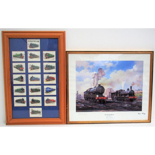 586 - Selection of framed & glazed railway subjects. (8) (Dispatch by Mailboxes/Collect from Banbury Depot... 