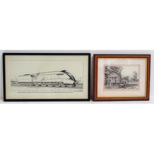 586 - Selection of framed & glazed railway subjects. (8) (Dispatch by Mailboxes/Collect from Banbury Depot... 