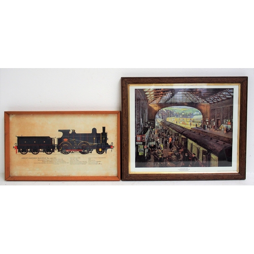 586 - Selection of framed & glazed railway subjects. (8) (Dispatch by Mailboxes/Collect from Banbury Depot... 