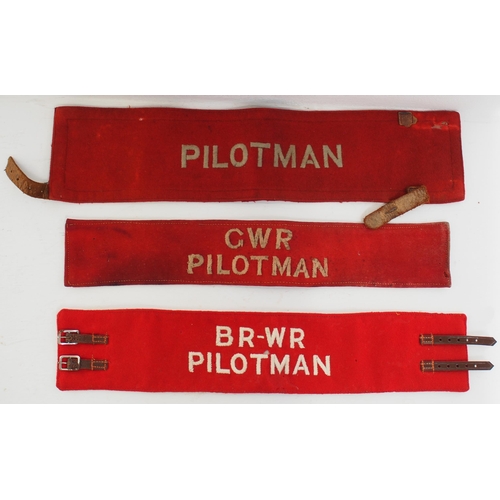 81 - Great Western Railway Pilotman armband, good condition but no straps, BR-WR Pilotman armband excelle... 