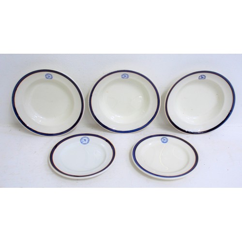 306 - Caledonian Steam Packet china - three soup bowls & two side plates, good condition. (Dispatch by Mai... 