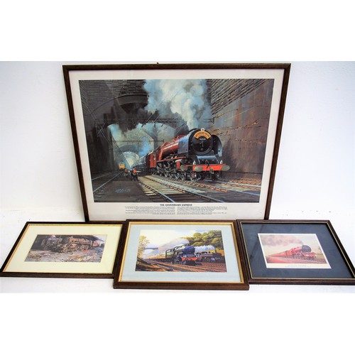 604 - Quantity of framed & glazed railway prints largest being 22