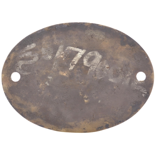 103 - A worksplate, NEILSON REID, 5828, 1900, from a 3ft 6ins gauge 4-8-0, one of a batch ordered by the I... 