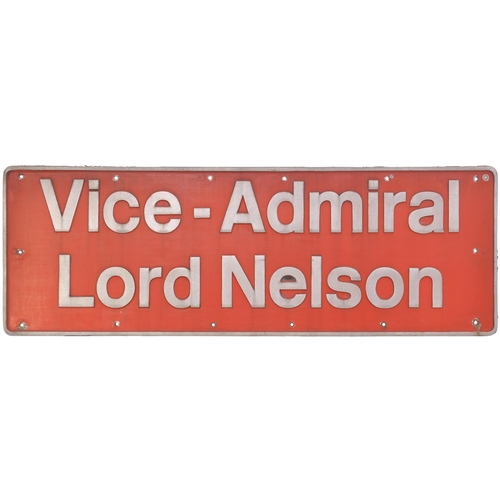 135 - A nameplate, VICE-ADMIRAL LORD NELSON, from Class 90 No 90005 built by BREL Crewe in March 1988 and ... 