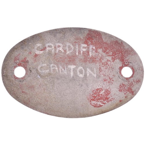 150 - An alloy shedplate 86A, Cardiff Canton (September 1963-May 1973) as carried by the shed's diesel all... 