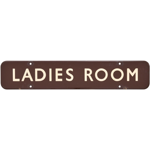 163 - A BR(W) doorplate, LADIES ROOM, (f/f), enamel, 18