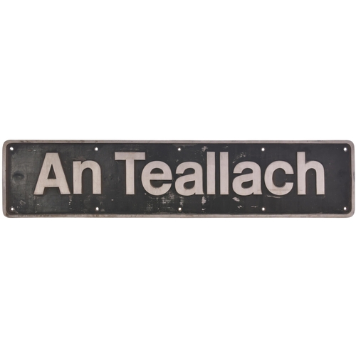 169 - A nameplate, AN TEALLACH, from a BR Class 60 diesel electric No 60091 built by Brush, Works No 993, ... 