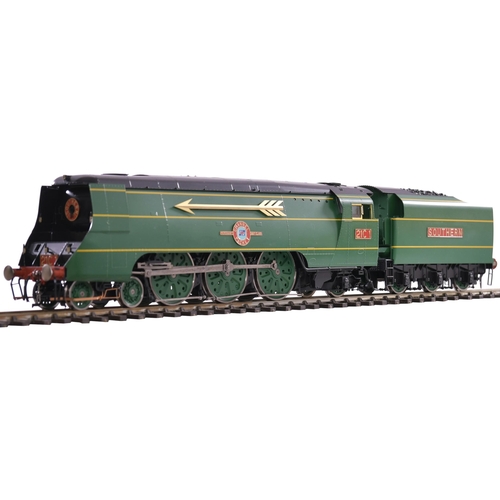 217 - An O gauge model, SR Merchant Navy Class 35001 CHANNEL PACKET, by Golden Age Models, in its original... 