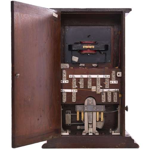 225 - A Lancashire and Yorkshire Railway double line block instrument, original condition, height 18½