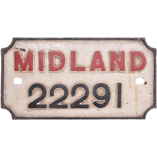 237 - A wagonplate, MIDLAND, 22291, cast iron, 13½