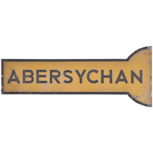 290 - An LMS Hawkseye target sign, ABERSYCHAN AND TALYWAIN, from the LNWR and Monmouthshire Railway route ... 