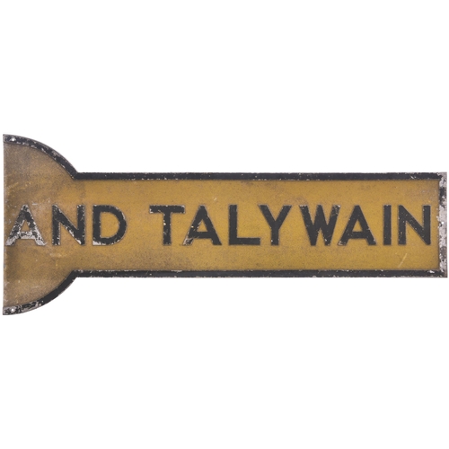 290 - An LMS Hawkseye target sign, ABERSYCHAN AND TALYWAIN, from the LNWR and Monmouthshire Railway route ... 