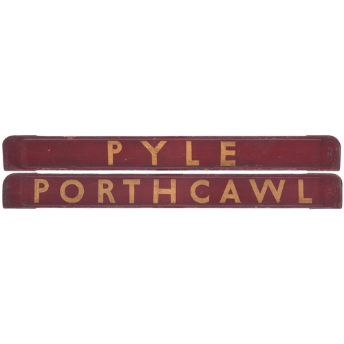 303 - A small carriage board, PYLE-PORTHCAWL, used on the South Wales branch which closed in 1963. (Postag... 